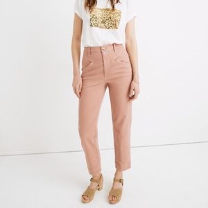Madewell Tapered Pant: Yoke Edition in pink